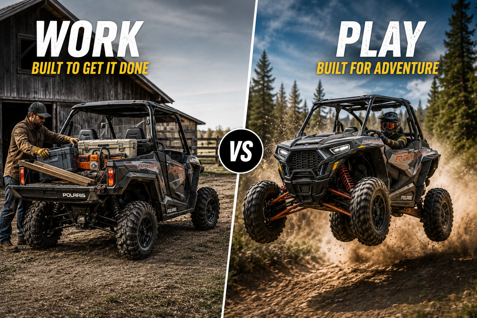 Best sport UTV in action on off-road dirt trail