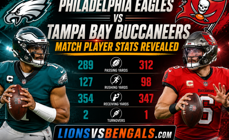Philadelphia Eagles vs Tampa Bay Buccaneers Match Player Stats Revealed