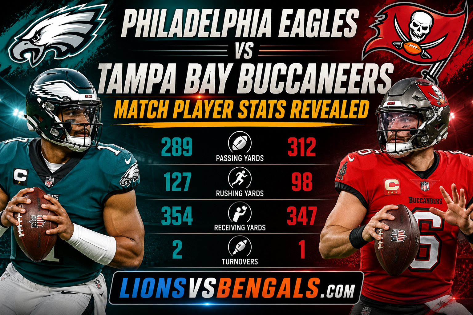 Philadelphia Eagles vs Tampa Bay Buccaneers Match Player Stats Revealed